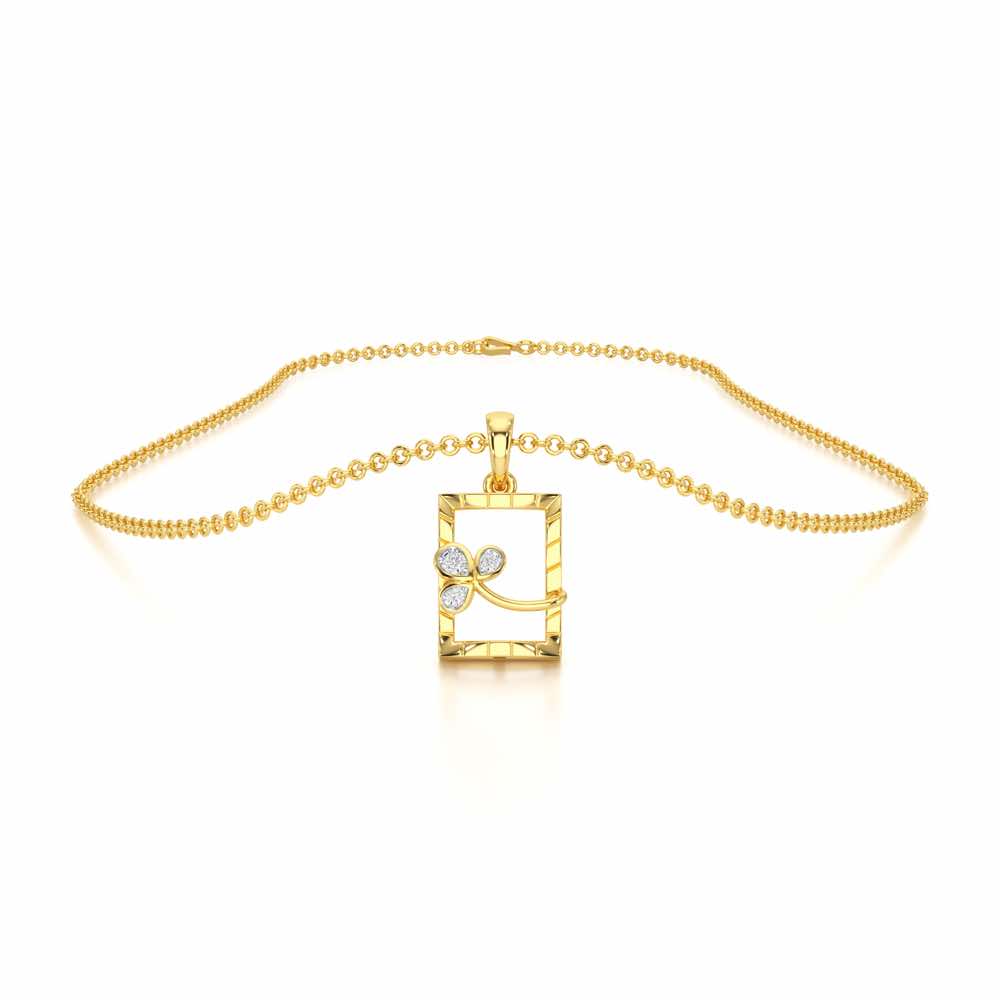 Opal Shine Silver Pendant - Yellow Gold - Image 3
