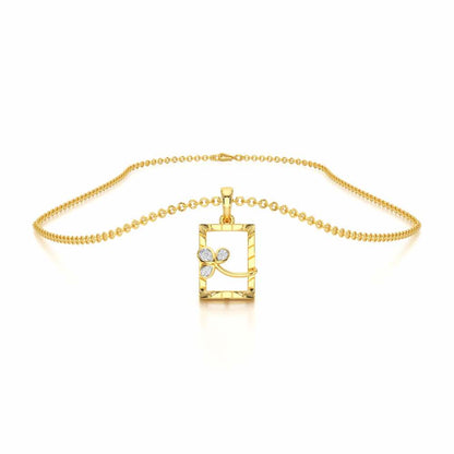 Opal Shine Silver Pendant - Yellow Gold - Image 3