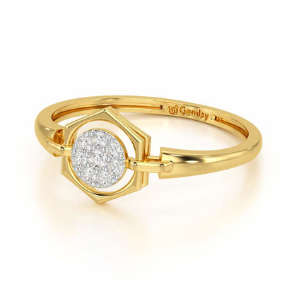 Shanya Shine Silver Ring - Yellow Gold - Image 3