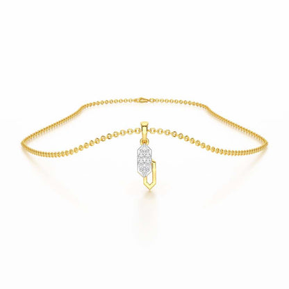 Moonbeam Glow Silver Pendant - Yellow Gold - Image 3