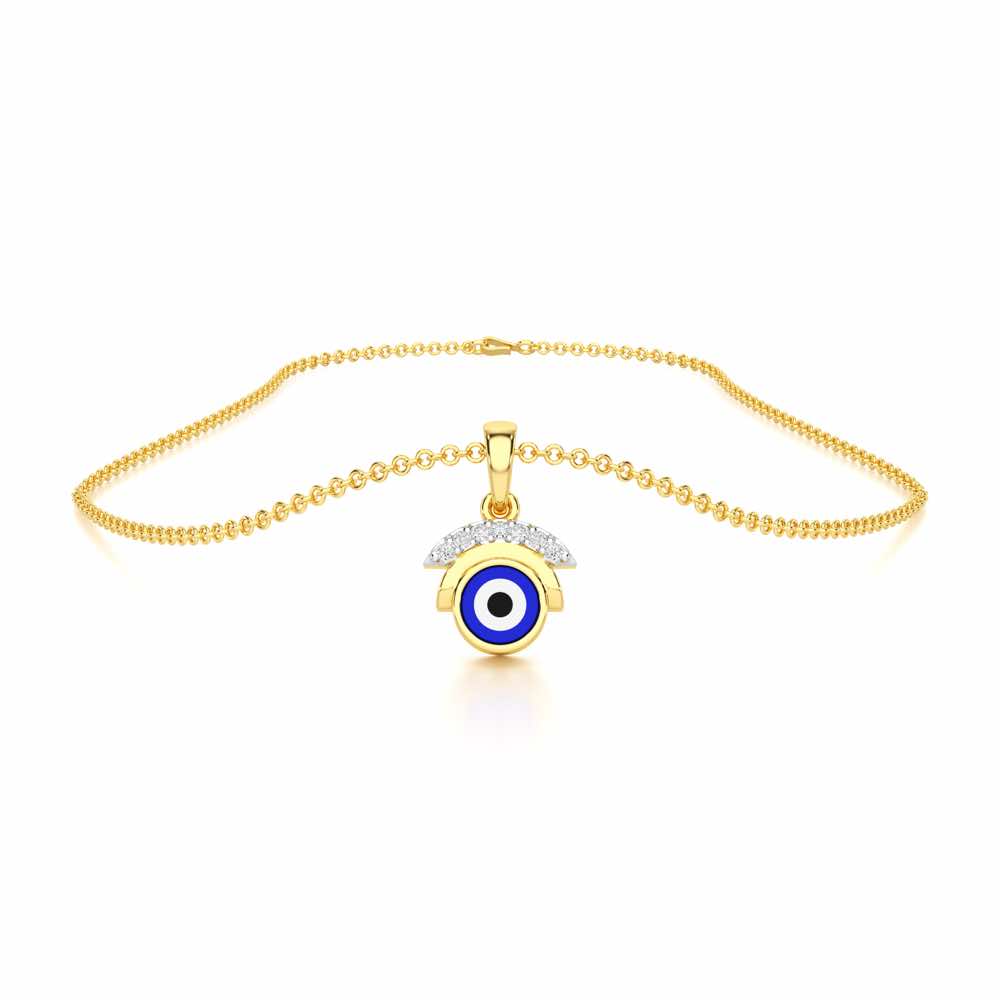Omni Eye Silver Pendant - Yellow Gold - Image 3
