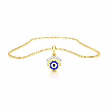 Omni Eye Silver Pendant - Yellow Gold - Image 3