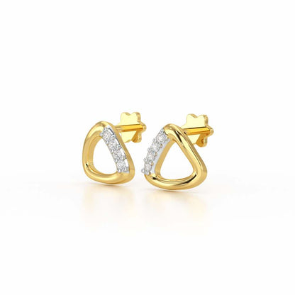 Twinkle Loops Silver Earrings - Yellow Gold - Image 3