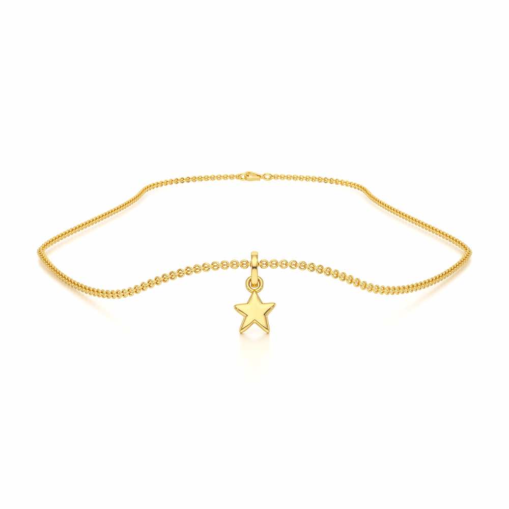 Mini Star Gold Pendant - Yellow Gold - Image 3
