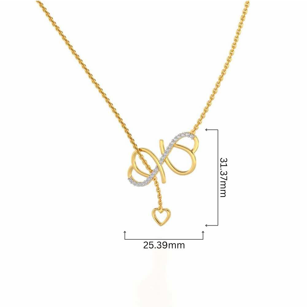Infinite Twirl Silver Pendant - Yellow Gold - Image 4