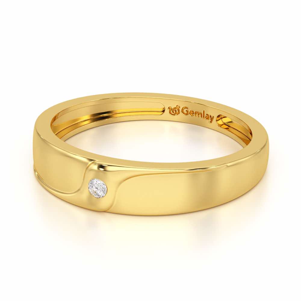 Noctura Silver Ring For Men - Yellow Gold - Image 3