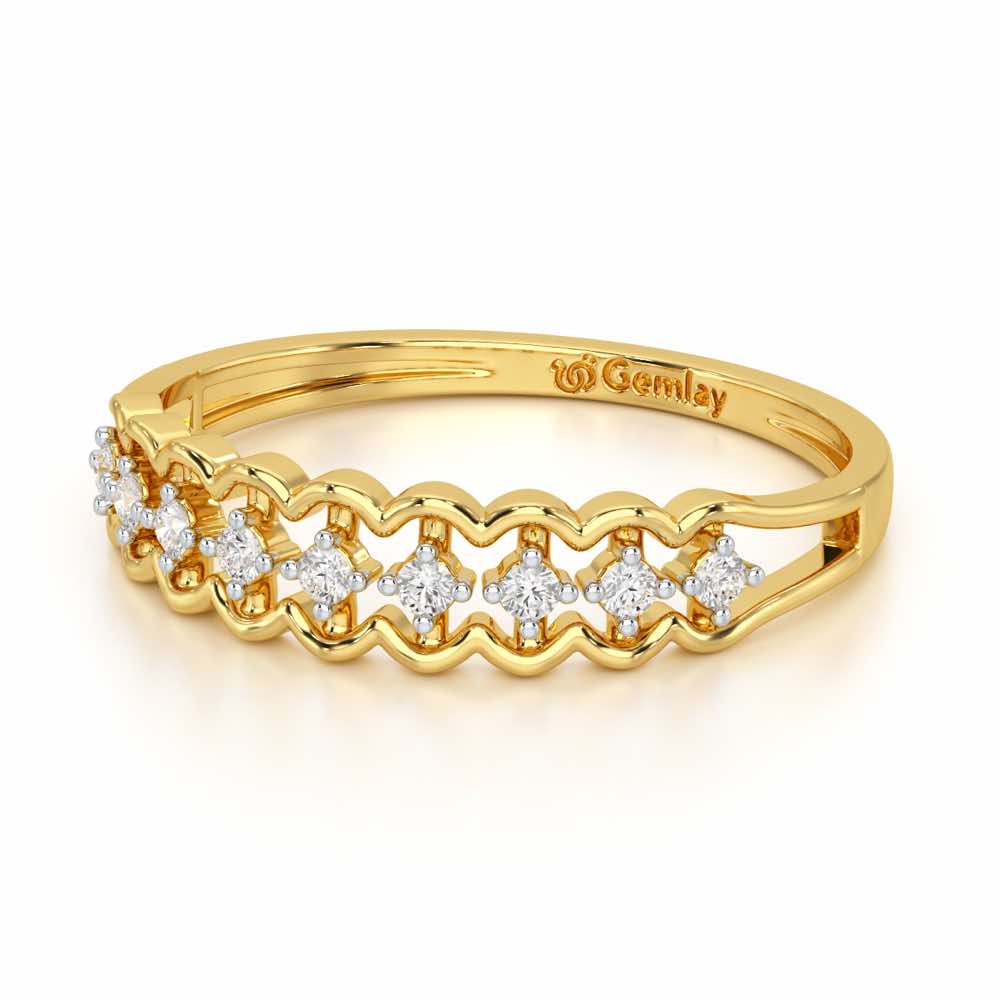Unbounded Silver Ring - Yellow Gold - Image 3
