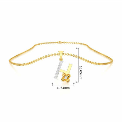 H-Glint Silver Pendant - Yellow Gold - Image 4