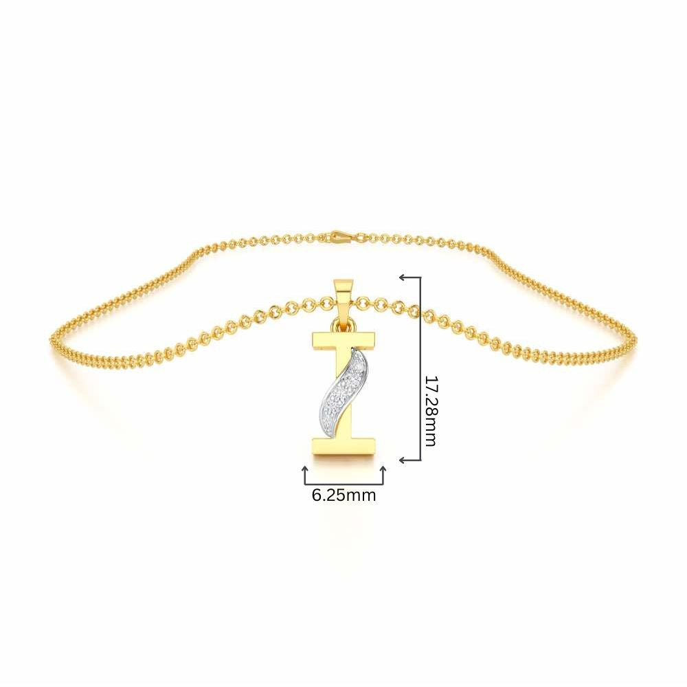 I-Spark Silver Pendant - Yellow Gold - Image 4