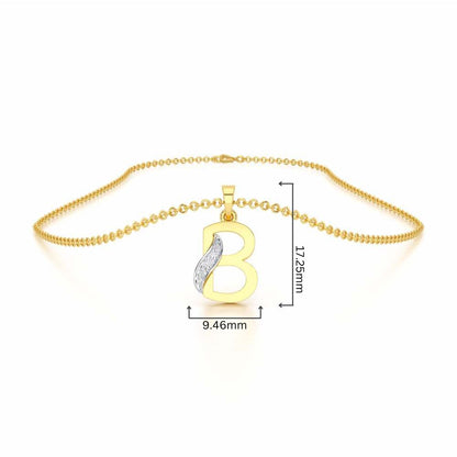 B-Spark Silver Pendant - Yellow Gold - Image 4
