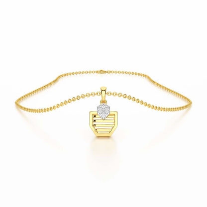 Twilight Whisper Silver Pendant - Yellow Gold - Image 3