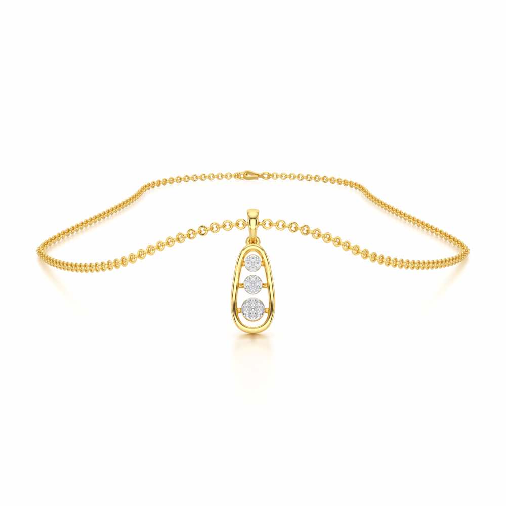Twilight Spark Silver Pendant - Yellow Gold - Image 3