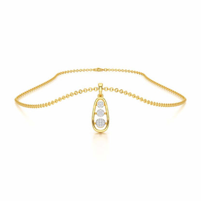 Twilight Spark Silver Pendant - Yellow Gold - Image 3