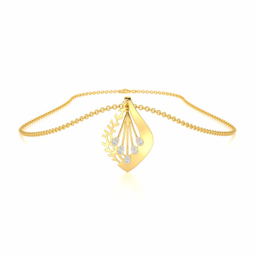Enchanting Growth Silver Pendant - Yellow Gold - Image 3