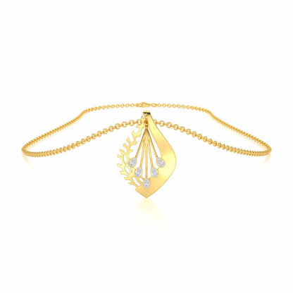 Enchanting Growth Silver Pendant - Yellow Gold - Image 3
