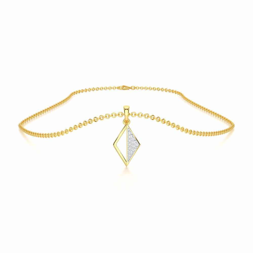Gleaming Aura Silver Pendant - Yellow Gold - Image 3