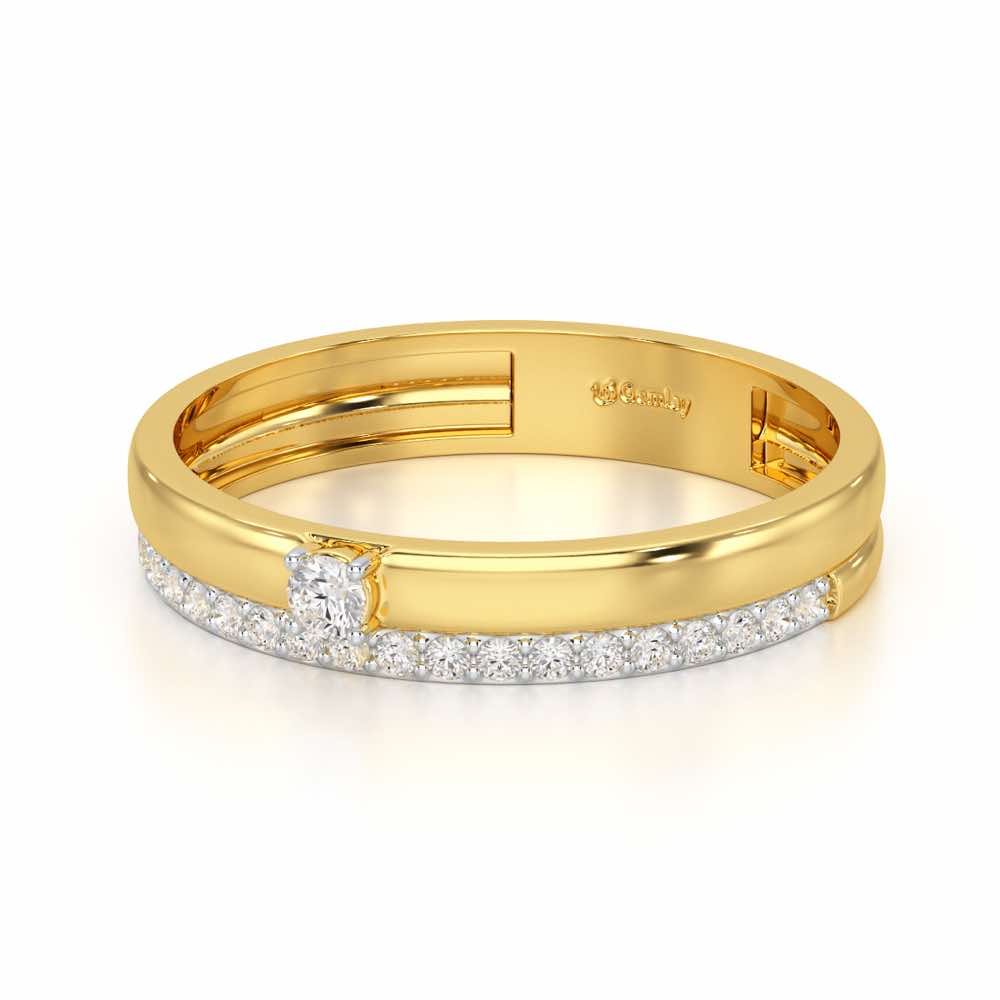 The Bliss Hint Silver Ring - Yellow Gold - Image 3
