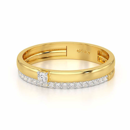 The Bliss Hint Silver Ring - Yellow Gold - Image 3