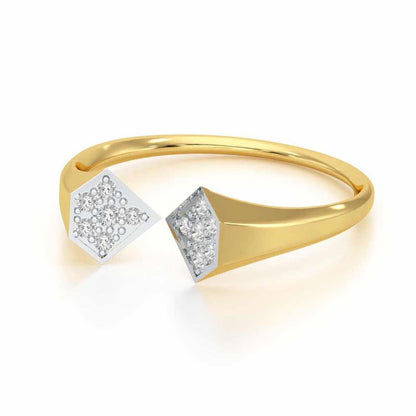 Beauty Serene Silver Ring - Yellow Gold - Image 3