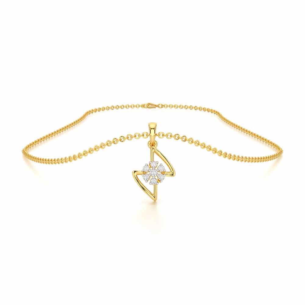 Eternal Sparkle Silver Pendant - Yellow Gold - Image 3