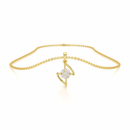 Eternal Sparkle Silver Pendant - Yellow Gold - Image 3