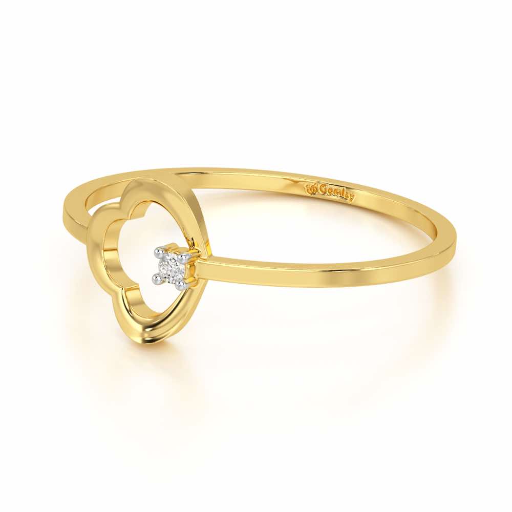 Clouding Silver Ring - Yellow Gold - Image 3
