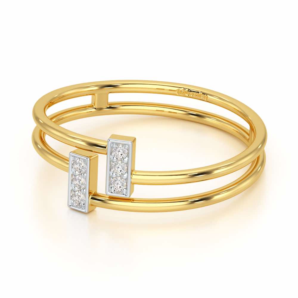 Flawless Slay Silver Ring - Yellow Gold - Image 3