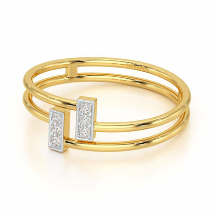 Flawless Slay Silver Ring - Yellow Gold - Image 3