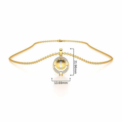 Pyxis Silver Pendant - Yellow Gold - Image 4