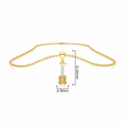I-Glint Silver Pendant - Yellow Gold - Image 4