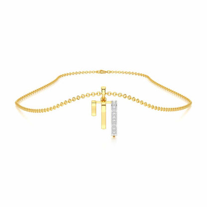 Shine Graph Silver Pendant - Yellow Gold - Image 3