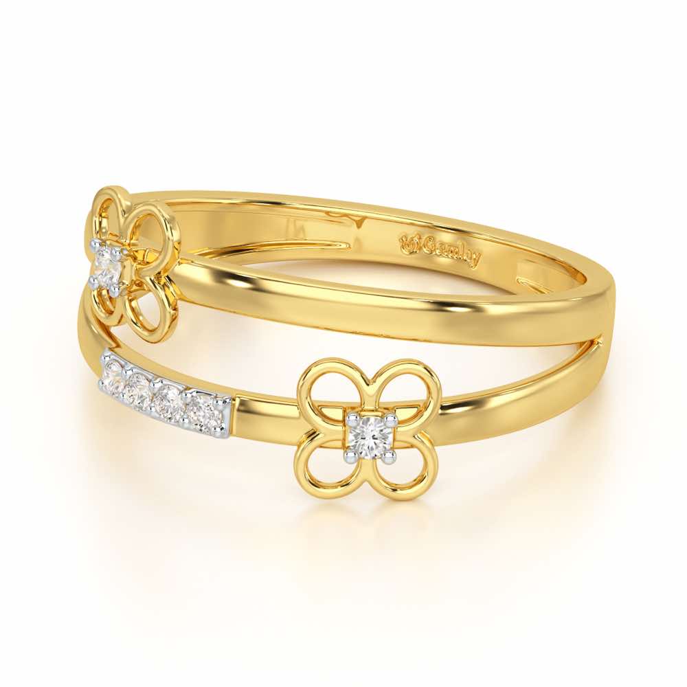 Spring Bliss Silver Ring - Yellow Gold - Image 3