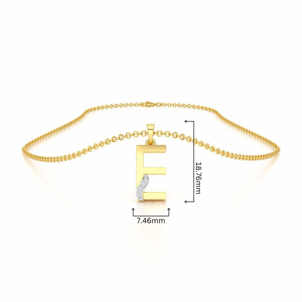 E-Spark Silver Pendant - Yellow Gold - Image 4
