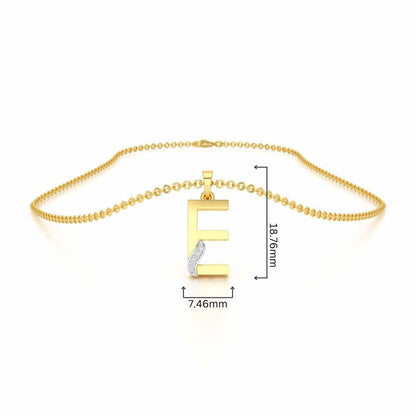E-Spark Silver Pendant - Yellow Gold - Image 4