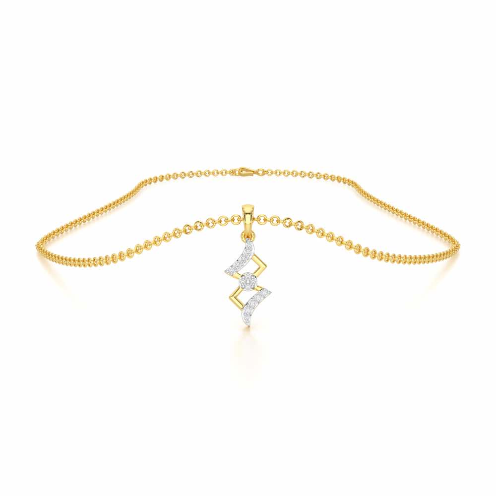 Silver Gleam Pendant - Yellow Gold - Image 3