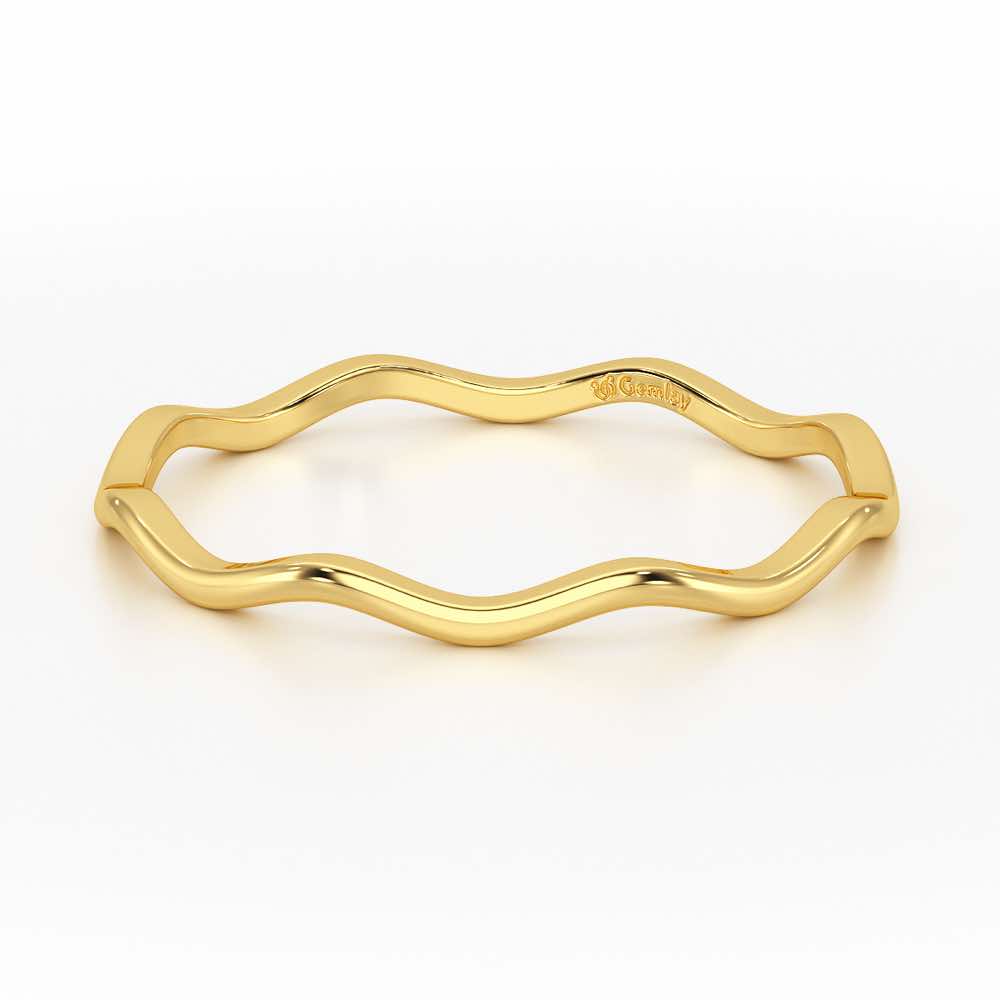 Helix Sheen Silver Ring - Yellow Gold - Image 3