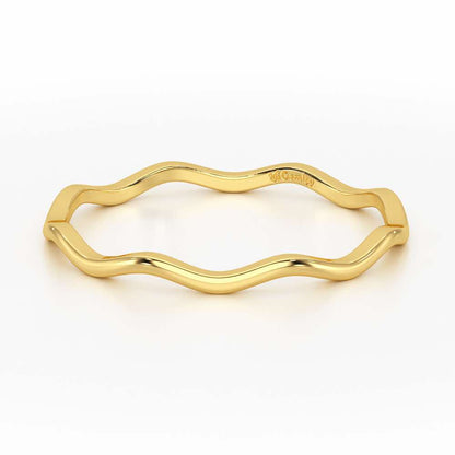 Helix Sheen Silver Ring - Yellow Gold - Image 3
