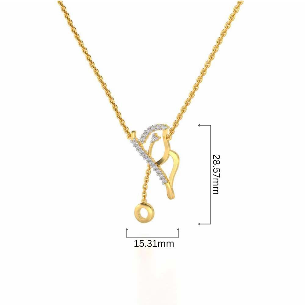 Titli Silver Pendant - Yellow Gold - Image 4