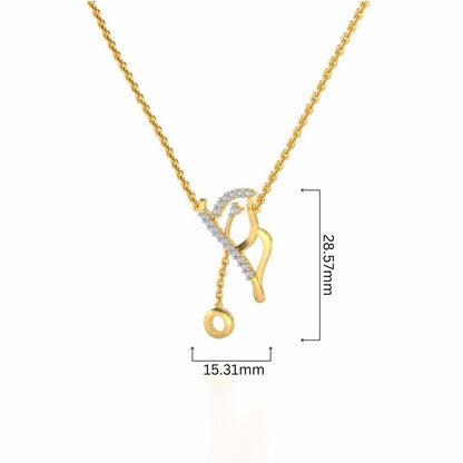 Titli Silver Pendant - Yellow Gold - Image 4