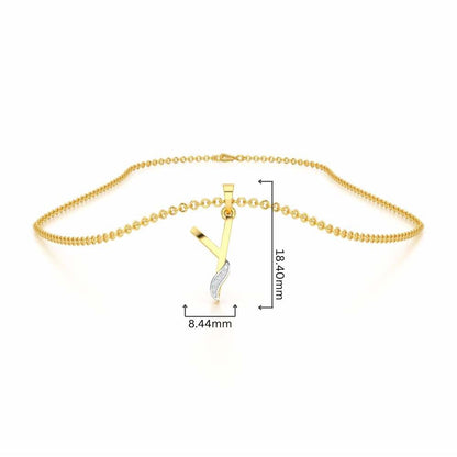 Y-Spark Silver Pendant - Yellow Gold - Image 4