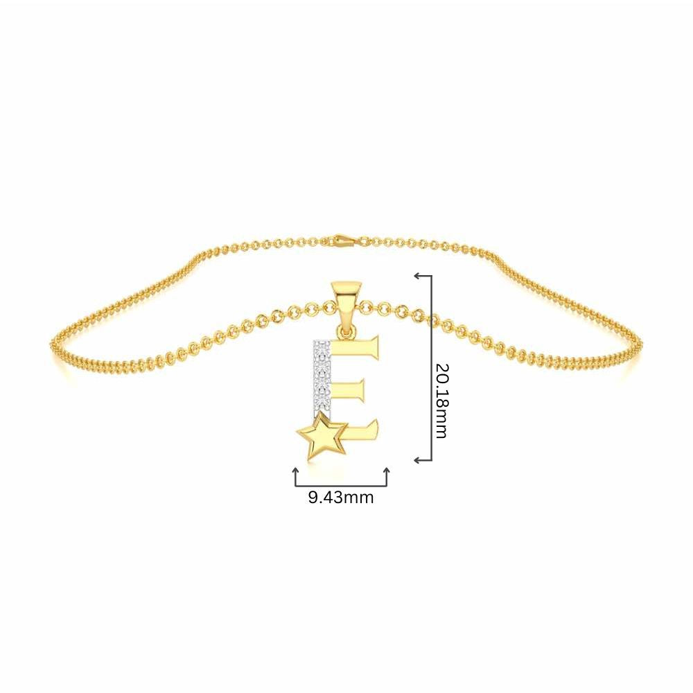 E-Glint Silver Pendant - Yellow Gold - Image 4