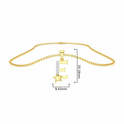 E-Glint Silver Pendant - Yellow Gold - Image 4