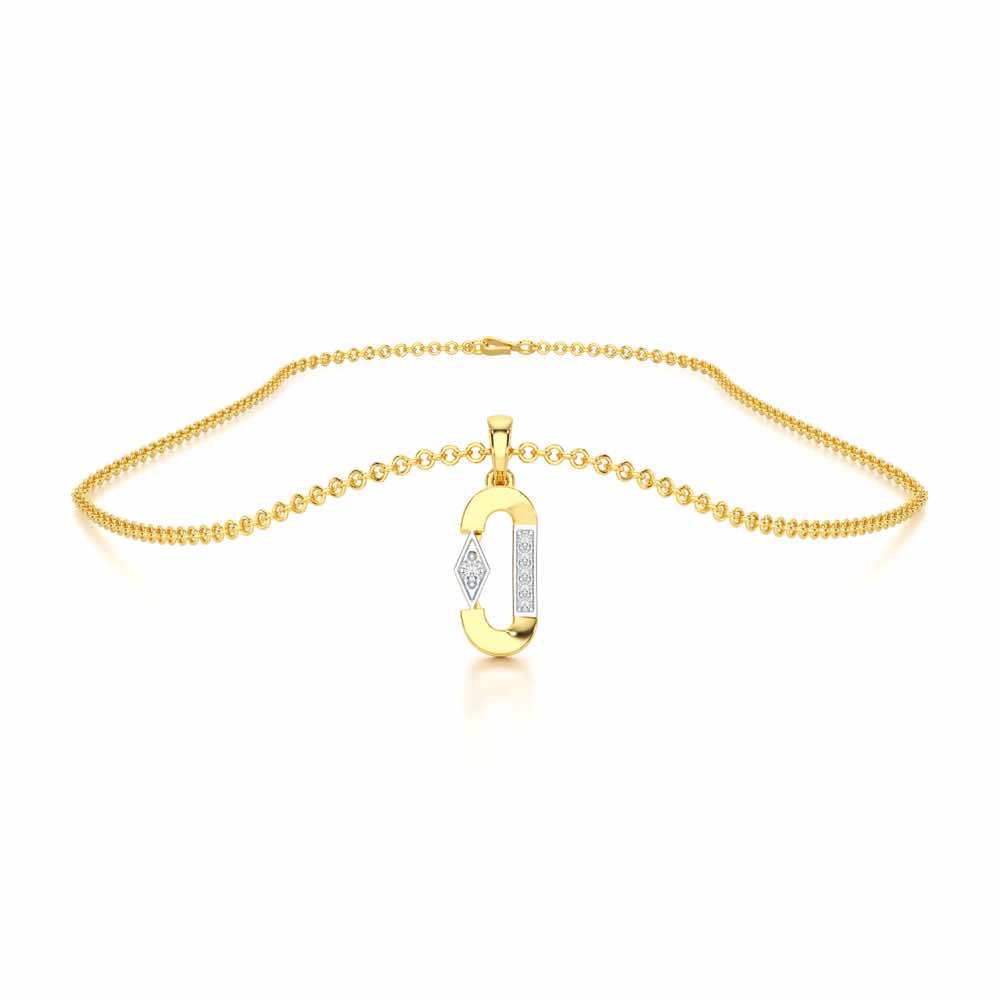 Silver Whisper Silver Pendant - Yellow Gold - Image 3