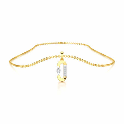 Silver Whisper Silver Pendant - Yellow Gold - Image 3
