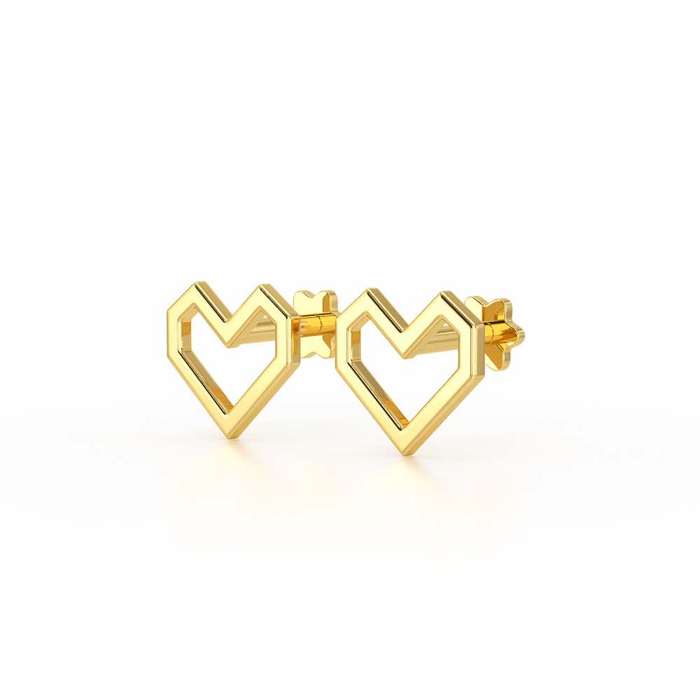 Lush Looplets Silver Earrings - Yellow Gold - Image 3