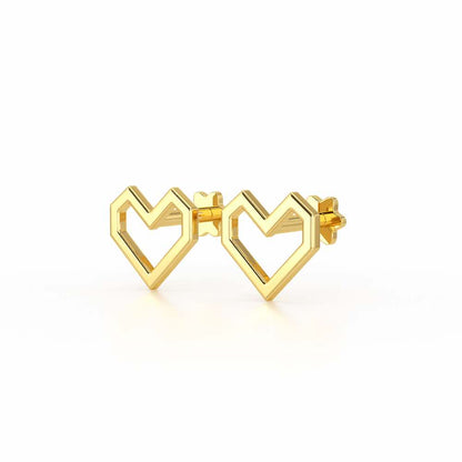 Lush Looplets Silver Earrings - Yellow Gold - Image 3