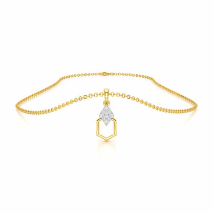 Silver Mist Silver Pendant - Yellow Gold - Image 3