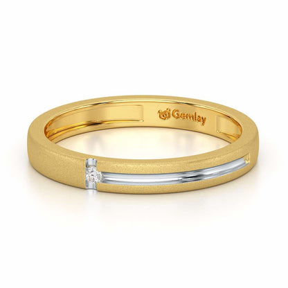 Aveline Simplicity Silver Ring - Yellow Gold - Image 3