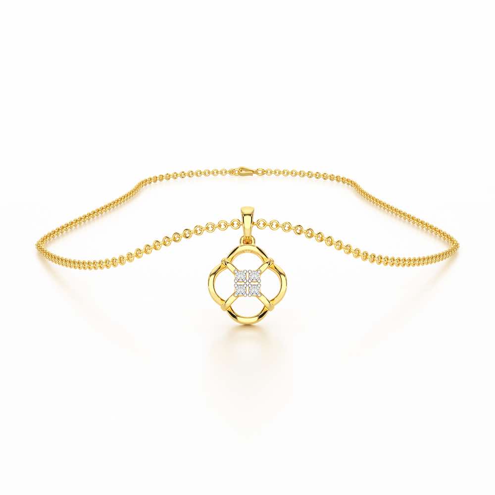 Glint of Grace Silver Pendant - Yellow Gold - Image 3