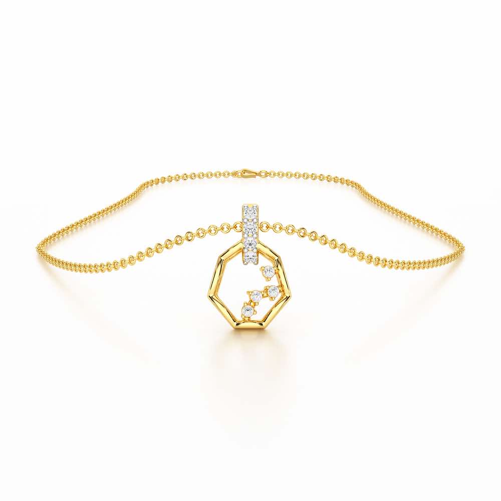 Silver Dawn Silver Pendant - Yellow Gold - Image 3